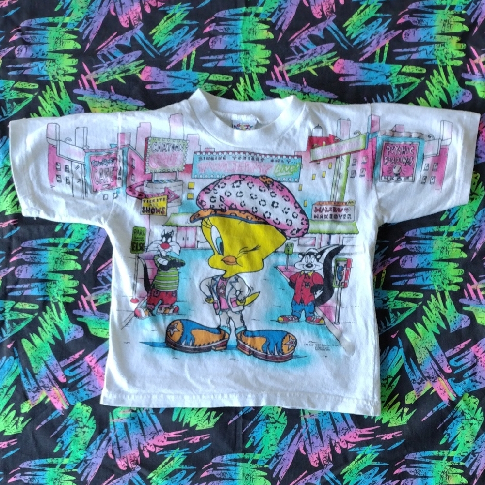 VTG 1996 Freeze Looney Tunes Warner Brothers Tweety T Shirt